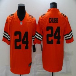 Nike Cleveland Browns #24 Nick Chubb Orange Color Rush Limited Jersey-BD