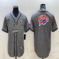 Nike Buffalo Bills blank Hemp grey baseball jerseys Joint name-BD 01