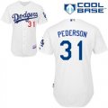 Custom Los Angeles Dodgers #31 Joc Pederson white mlb jerseys