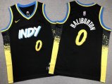 Youth Nike Indiana Pacers #0 Tyrese Haliburton blue NBA Jersey city version-XD