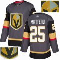 Custom Adidas Vegas Golden Knights #25 Matteau gray hockey Jersey Champion version