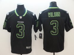 Nike Seattle Seahawks #3 Wilson black Color Rush Limited Jersey-BD