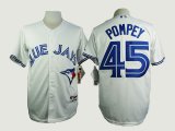 Toronto Blue Jays 45# Dalton Pompey white MLB Jerseys