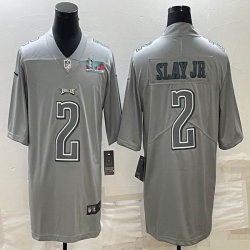 2023 NFL Super Bowl Nike Philadelphia Eagles #2 Darius Slay Jr. gray Color Rush Limited Jersey