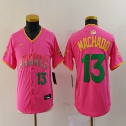 Youth Nike Pittsburgh Pirates #13 Manny Machado pink MLB Baseball jerseys Joint name-BD 03