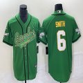 Nike Eagles #6 DeVonta Smith green baseball jerseys Joint name-BD