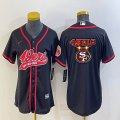 Youth Nike San Francisco 49ers blank black baseball jerseys Joint name-BD 01