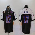 Nike Buffalo Bills #17 Josh Allen black white Nike Scarlet Vapor F.U.S.E. Limited Jersey-BD 01