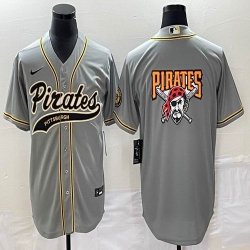 Nike Pittsburgh Pirates blank gray majestic baseball jerseys Joint name-BD 01