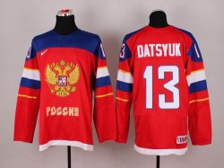 2014 NHL Russia team DATSYUK 13 red hockey jerseys