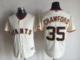 San Francisco Giants #35 Brandon Crawford beige Majestic baseball Jersey