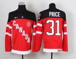 Team Canada Carey Price #31 IIHF Official 100th Anniversary red Hockey Jersey