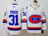 Adidas Montreal Canadiens #31 Carey Price white ice hockey jerseys 100th