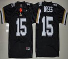 Purdue Boilermakers Jersey#15 Drew Brees black college football jersey