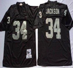 Oakland Raiders B.Jackson Throwback 34# black NFL Jersey