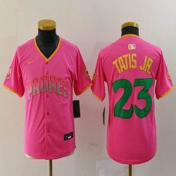 Youth Nike San Diego Padres #23 Fernando Tatis Jr. pink MLB Baseball jerseys 04