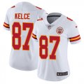 Women Nike Kansas City Chiefs Travis Kelce #87 white Color Rush Limited Jerseys