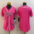 Women Nike Cincinnati Bengals pink baseball jerseys Joint name-BD