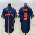 Nike Houston Astros #3 Pena dark blue baseball jerseys city version