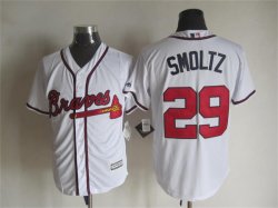 Atlanta Braves 29# John Smoltz White Majestic baseball Jersey