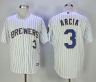 Milwaukee Brewers #3 Orlando Arcia majestic mlb Jerseys