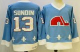 CCM Quebec Nordiques #13 Mats Sundin Skyblue NHL Jerseys-PD