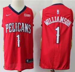 Nike New Orleans Pelicans #1 Zion Williamson red NBA basketball jerseys-S8