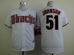 Arizona Diamondbacks #51 Randy Johnson white mlb jersey