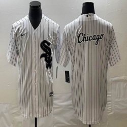 Nike Chicago White Sox blank white majestic baseball jersey big logo