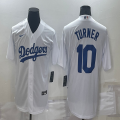 Nike Los Angeles Dodgers #10 Justin Turner white majestic baseball jerseys