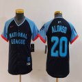 Youth National League #20 Pete Alonso Nike Navy 2024 MLB All-Star Game Limited Player Jersey