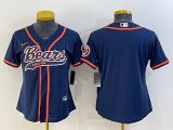 Youth Nike Chicago Bears blank blue baseball jerseys Joint name-BD