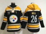 Pittsburgh Steelers #26 Le Veon Bell black yellow nfl Hooded Sweatshirt