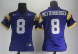 Women Nike LSU Tigers Zach Mettenberger 8 Purple College Football Jersey