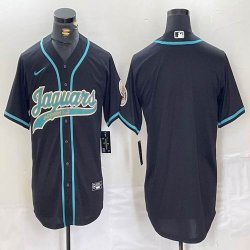 Jacksonville Jaguars blank black baseball jerseys Joint name-BD 03