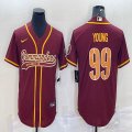 Nike Washington Commanders #99 Chase Young red baseball jerseys Joint name-BD