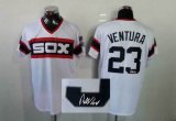 Chicago White Sox VENTURA 23 White throwback mlb signature jerseys