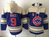 Chicago Cubs #9 Javier Baez blue beige baseball Hooded Sweatshirt