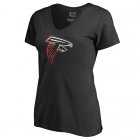 Women's Atlanta Falcons Pro Line by Fanatics Branded Black Gradient Logo T-Shirt