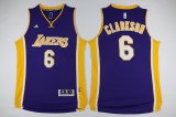 Los Angeles Lakers #6 Jordan Clarkson purple nba jersey