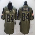 Nike Minnesota Vikings #84 Randy Moss green 2021 Salute to Service Limited Jersey