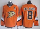 Reebok Anaheim Ducks SELANNE #8 orange nhl hockey Jersey A patch