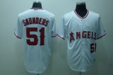 Anaheim Angels Jerseys 51 Saunders Embroidered white Jersey