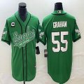 Nike Philadelphia Eagles #55 Brandon Graham Green baseball jerseys Joint name C patch BD