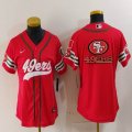 Youth Nike San Francisco 49ers blank red baseball jerseys Joint name-BD 05