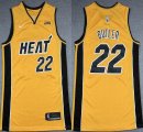 Nike Miami Heat #22 Jimmy Butler yellow nba basketball jersey-XD