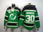 reebok New Jersey Devils 30 BRODEUR green NHL hooded sweatshirt