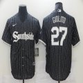 Nike Chicago White Sox #27 Giolito black Majestic baseball jerseys city version-BD