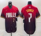 Nike Philadelphia Phillies #7 Trea Turner red majestic baseball jersey city version 02