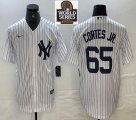 Nike New York Yankees #65 Nestor Cortes Jr. white throwback majestic baseball Jersey-BD 01